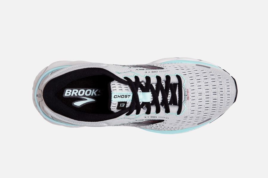 Brooks Ghost 13 Road Running Shoes Womens White/Black 319608-THN